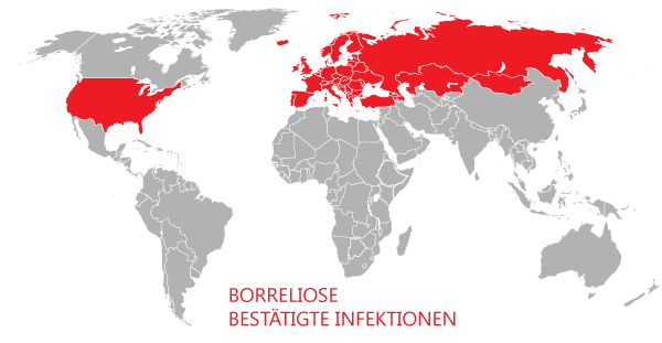 Weltweite Fälle von Borreliose