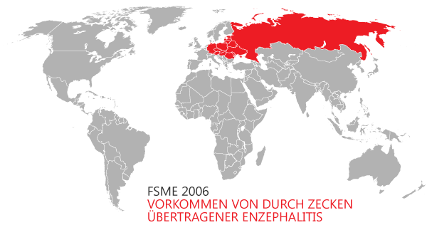 Weltweite Fälle von FSME