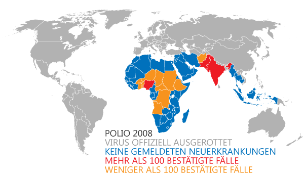 Weltweite Fälle von Diphtherie